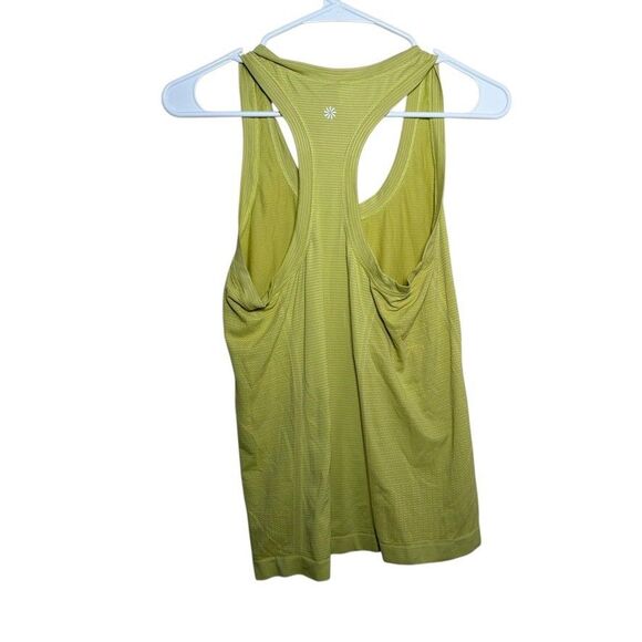 Athleta Tank Top Women's Small Racerback Striped Athletic Neon Green Active - Picture 5 of 8